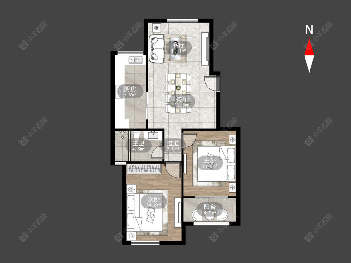 常州怡枫苑在售二手房源户型图_小牛看房
