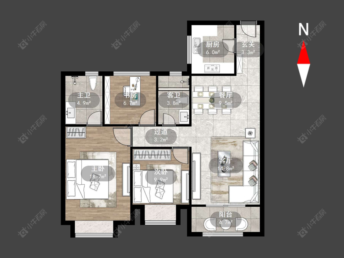 常州路劲城市主场在售二手房源户型图_小牛看房