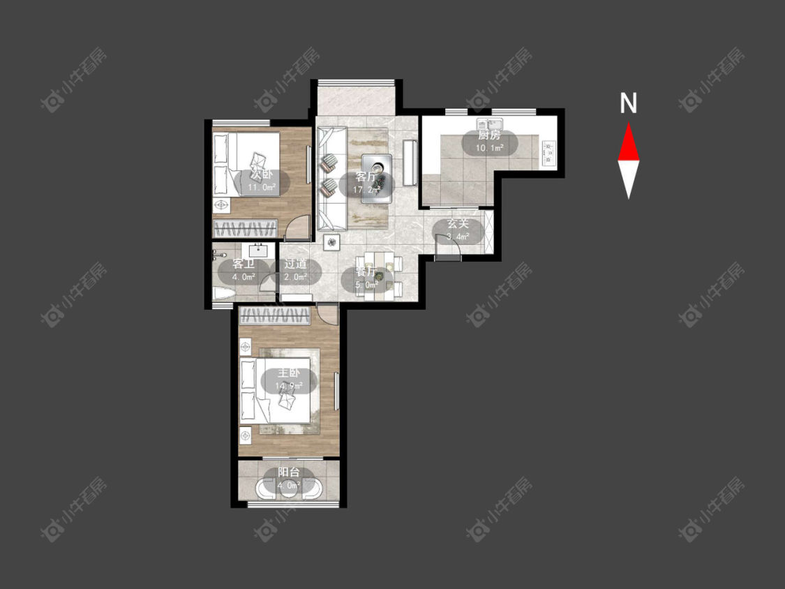 常州长宏公寓在售二手房源户型图_小牛看房