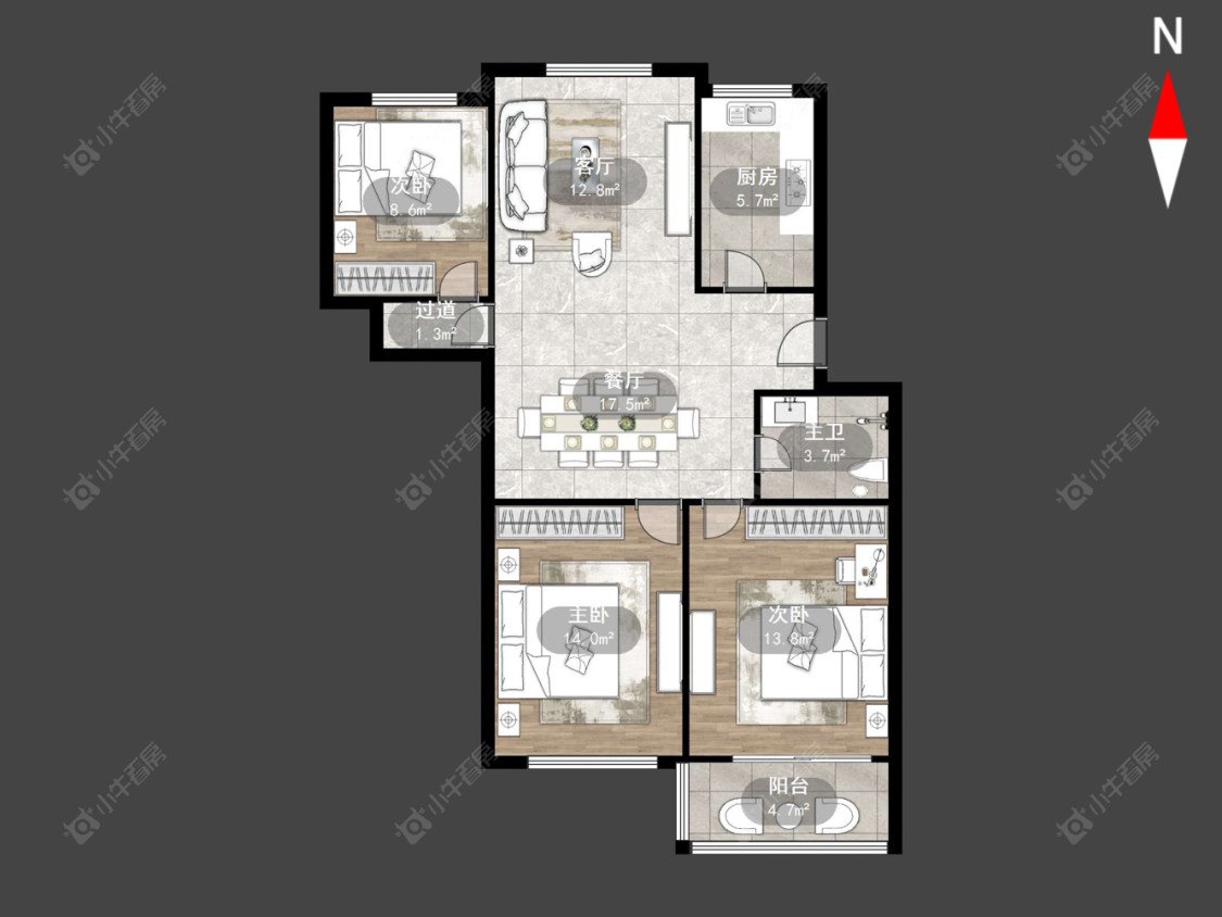 常州城中苑在售二手房源户型图_小牛看房