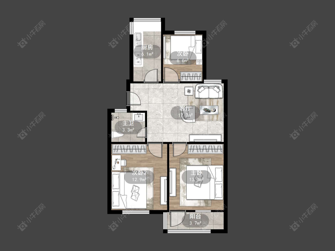 华南新村房源户型图 丹阳华南新村在售二手房源户型图_小牛看房