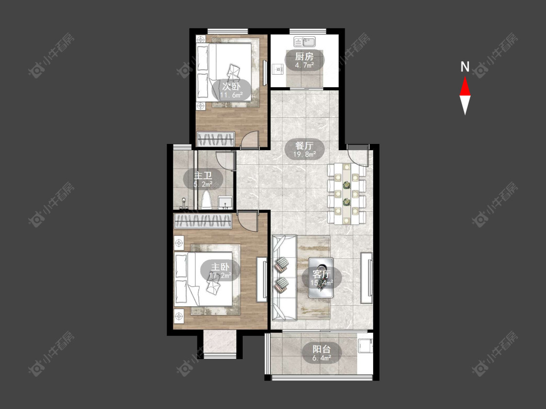 圣东福地二三期房源户型图 常州圣东福地二三期在售二手房源户型图_小牛看房