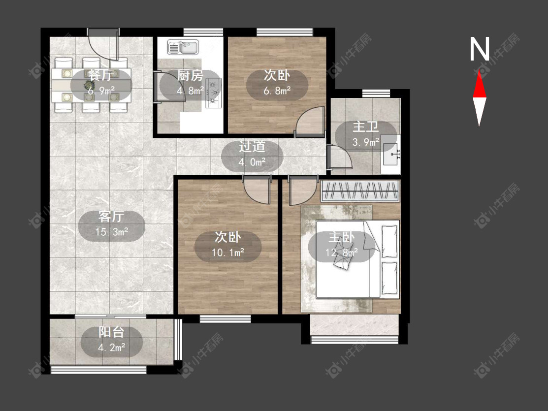 常州华润国际五期在售二手房源户型图_小牛看房