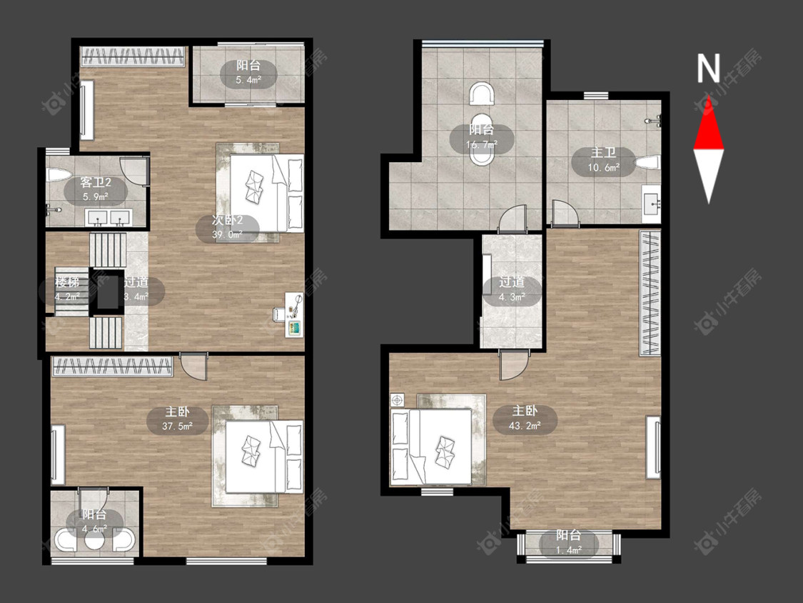 滨江豪园房源户型图 常州滨江豪园在售二手房源户型图_小牛看房