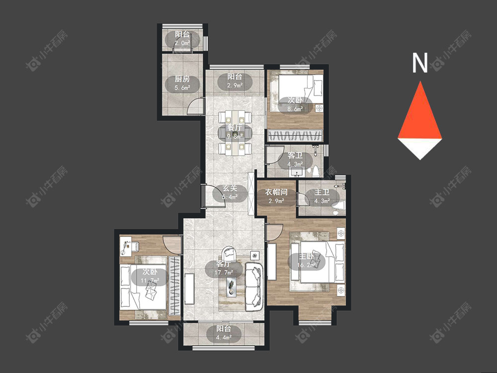 常州御水华庭一期在售二手房源户型图_小牛看房