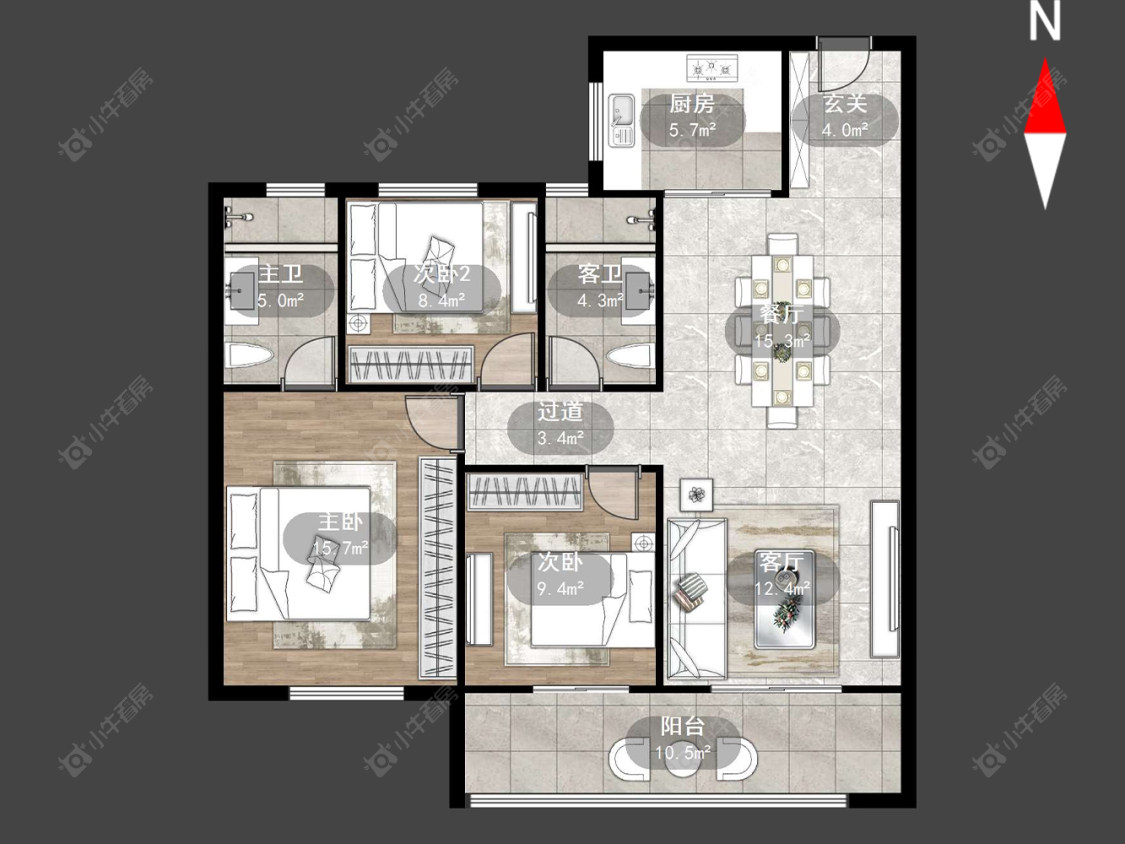 常州东青馨苑在售二手房源户型图_小牛看房