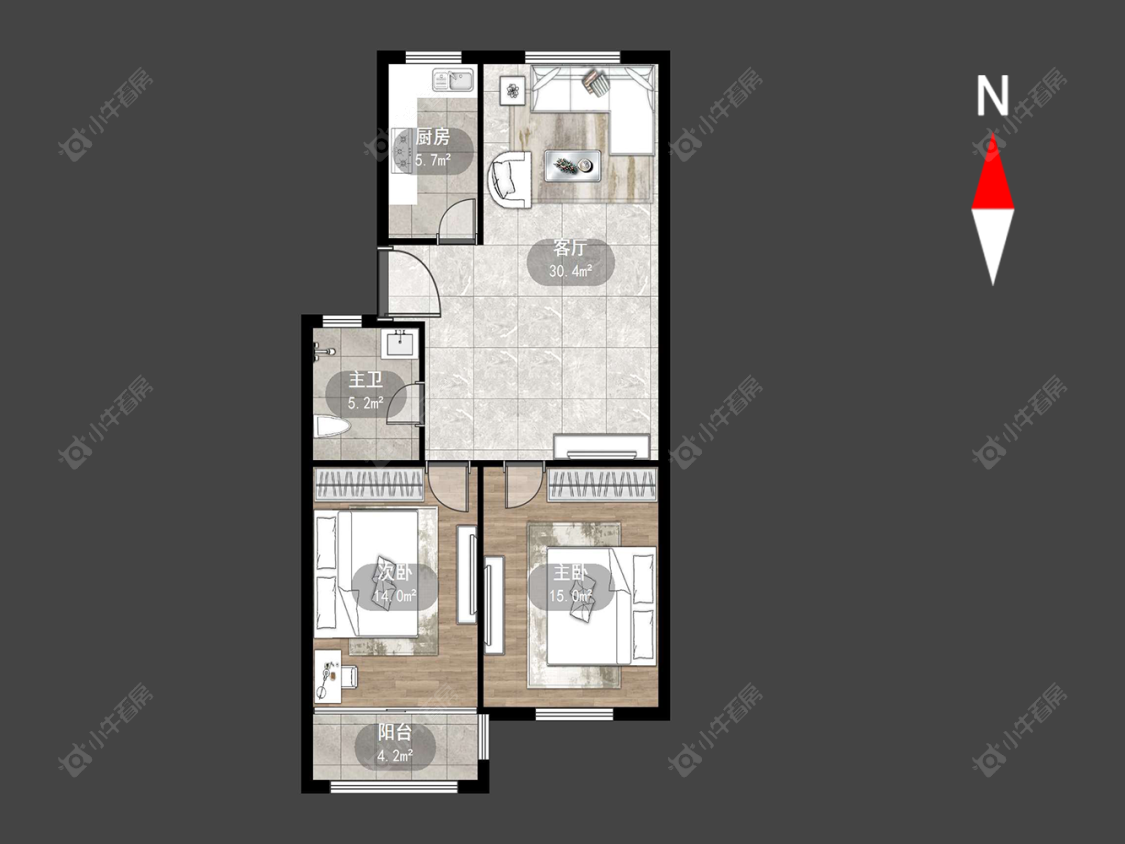 常州泰山三村在售二手房源户型图_小牛看房