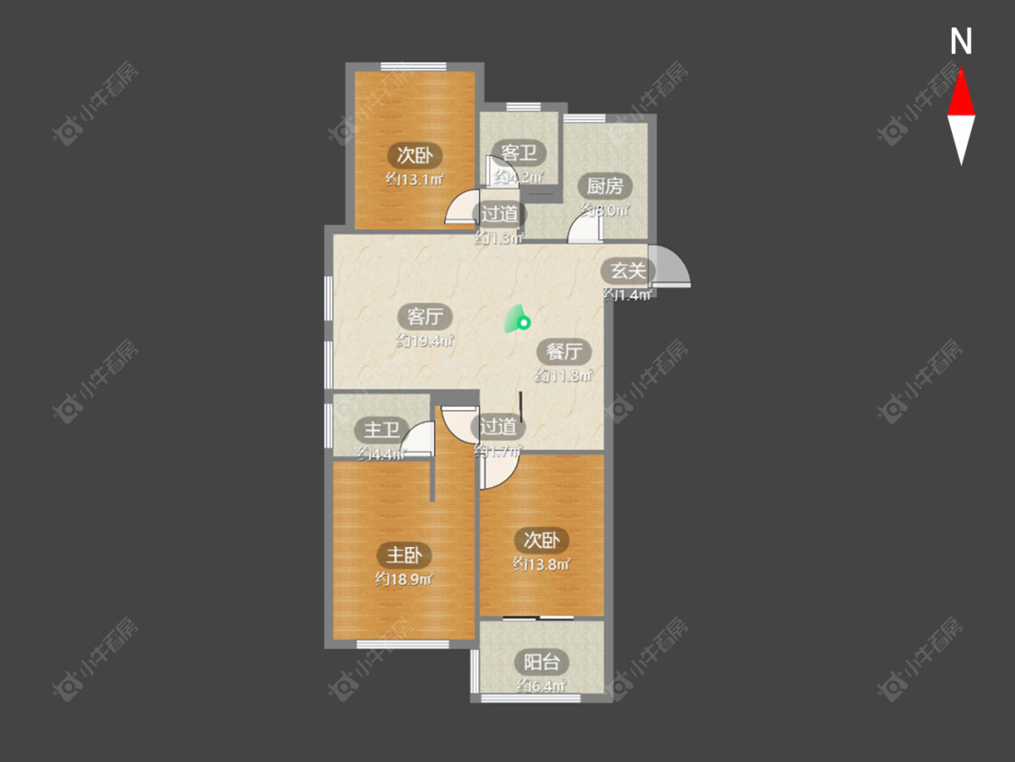 常州御河湾在售二手房源户型图_小牛看房