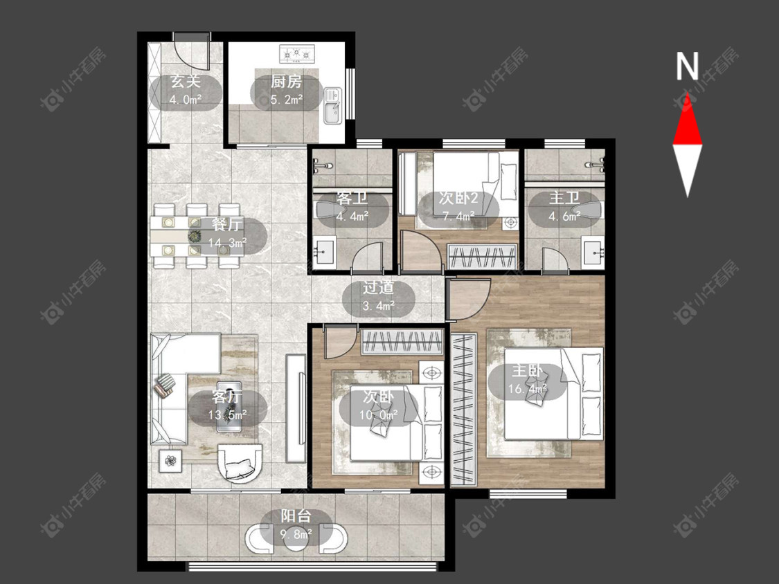 常州东青馨苑在售二手房源户型图_小牛看房