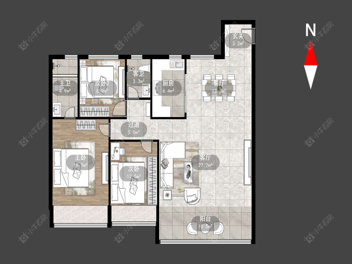 风华瓴著房源户型图 常州风华瓴著在售二手房源户型图_小牛看房