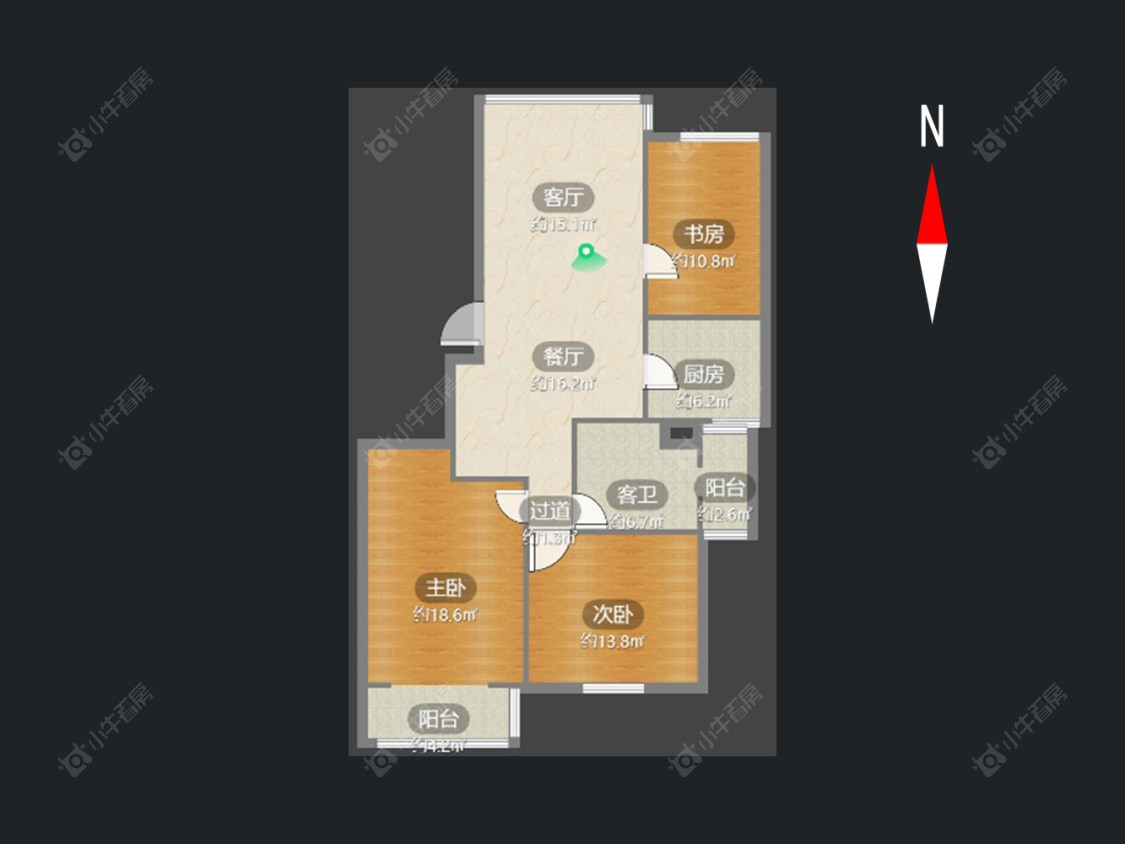常州荷花池公寓西区在售二手房源户型图_小牛看房