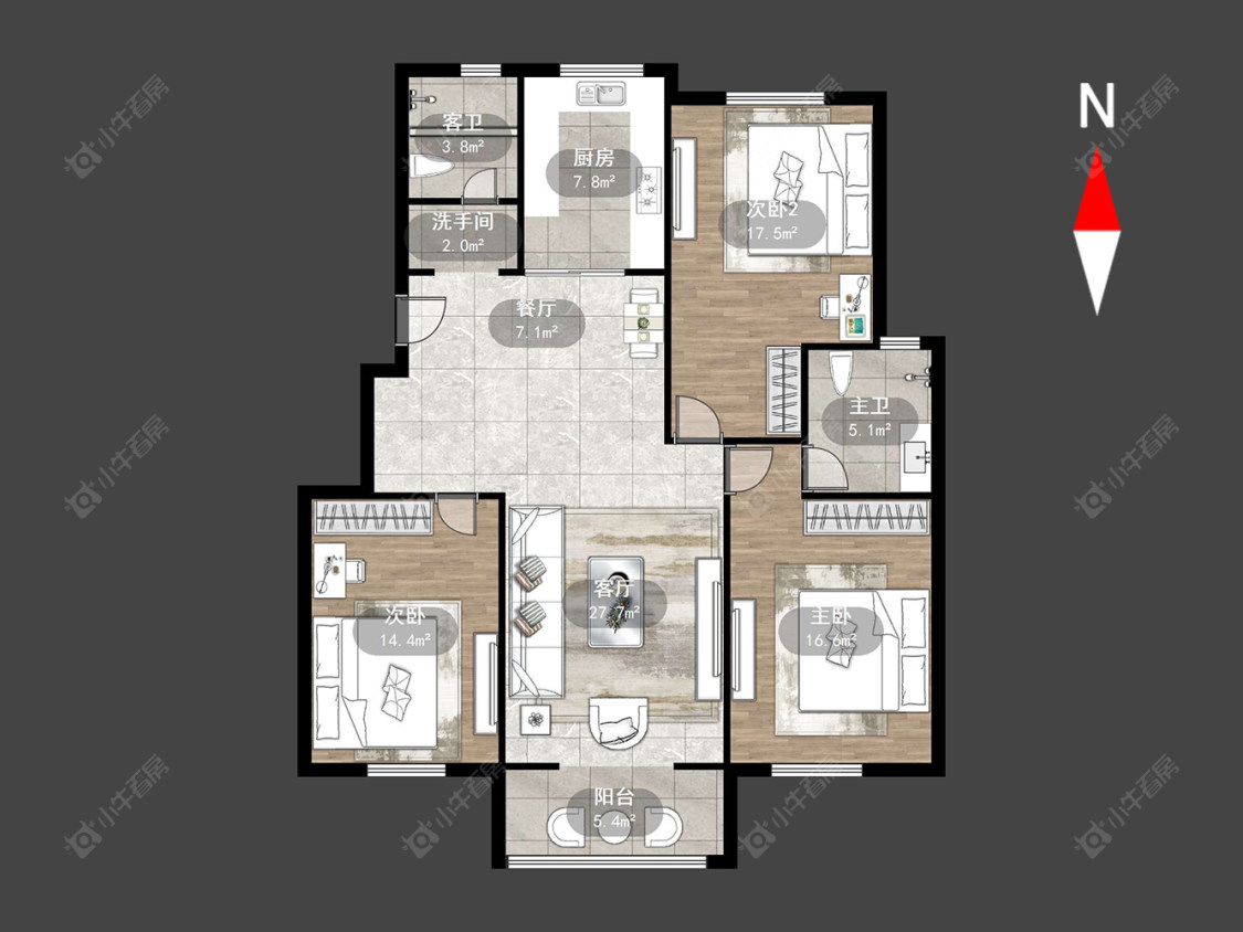 常州龙栖花园在售二手房源户型图_小牛看房