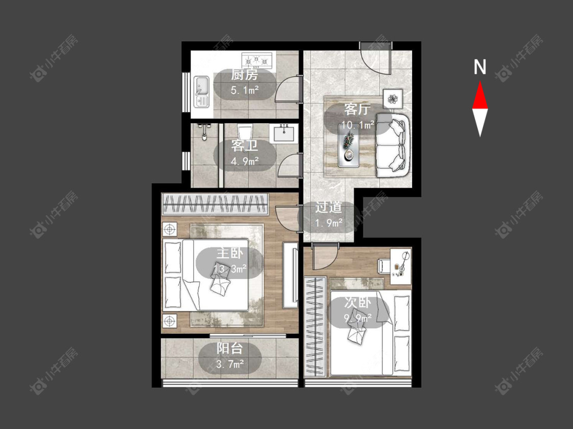 常州红梅新村在售二手房源户型图_小牛看房