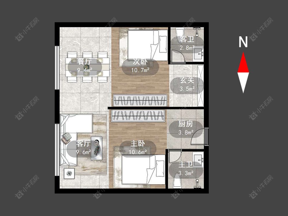 常州爱琴海公寓在售二手房源户型图_小牛看房