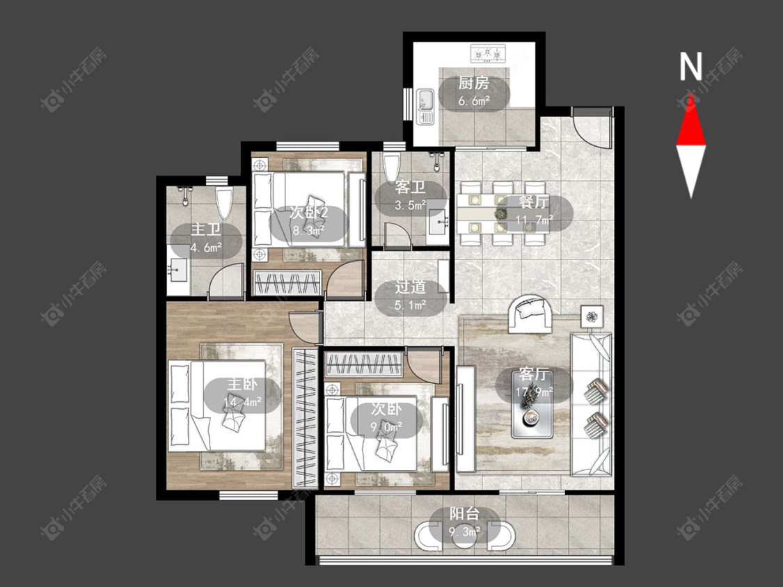 常州山水雅居在售二手房源户型图_小牛看房