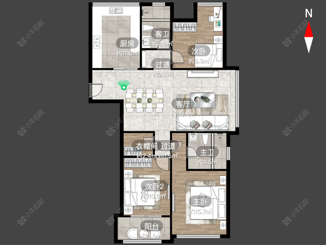 湖港名居房源户型图 常州湖港名居在售二手房源户型图_小牛看房