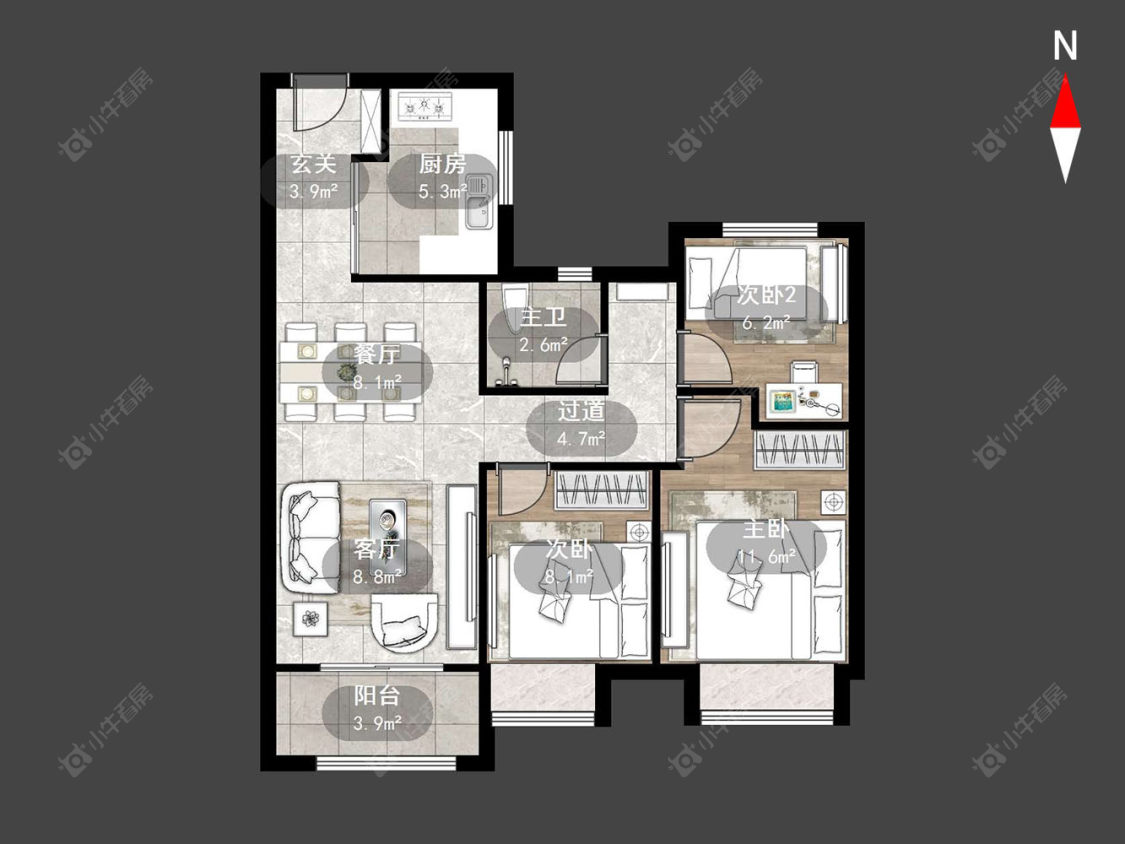 常州嘉宏澎π在售二手房源户型图_小牛看房