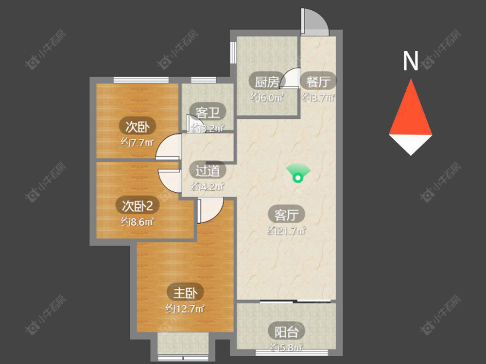 常州吾悦广场北区在售二手房源户型图_小牛看房