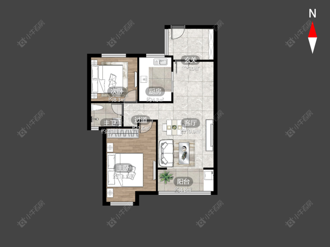常州梧桐香郡一期在售二手房源户型图_小牛看房