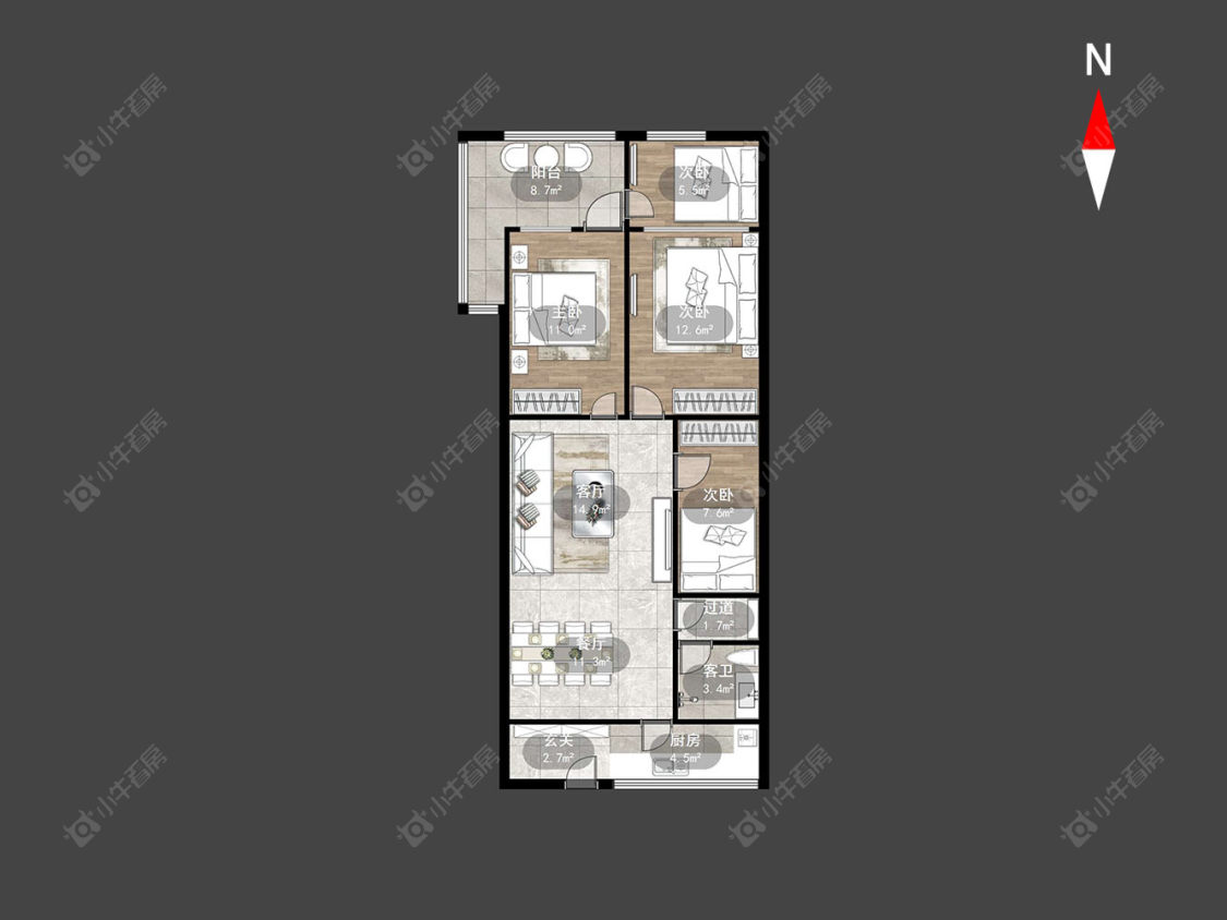 常州翠苑公寓在售二手房房源户型图_小牛看房