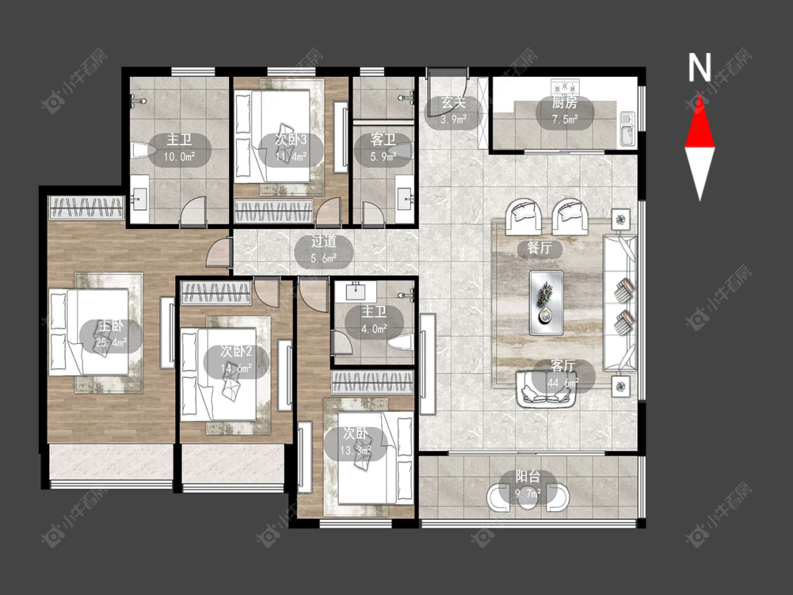 常州中建招商龙宸壹号在售二手房源户型图_小牛看房