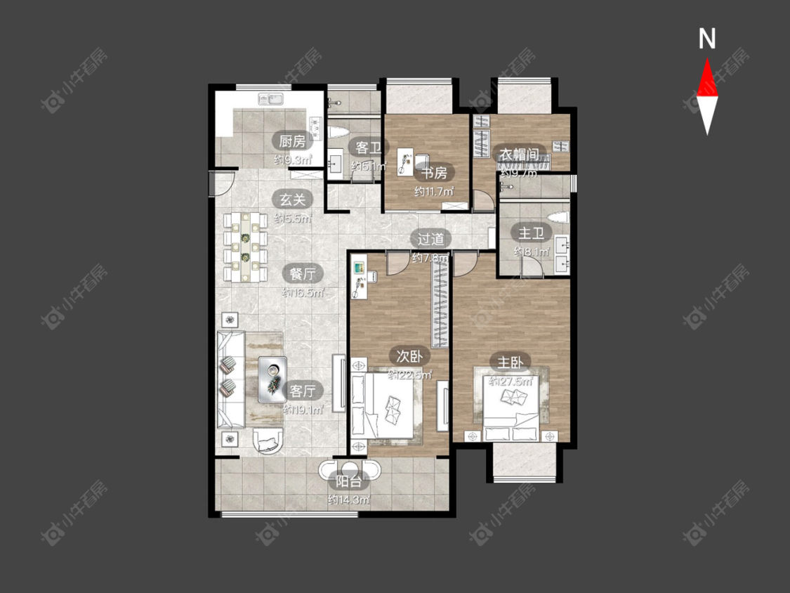 常州龙湖香醍时光在售二手房源户型图_小牛看房