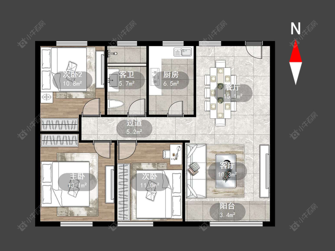 常州悦蓉雅苑在售二手房源户型图_小牛看房