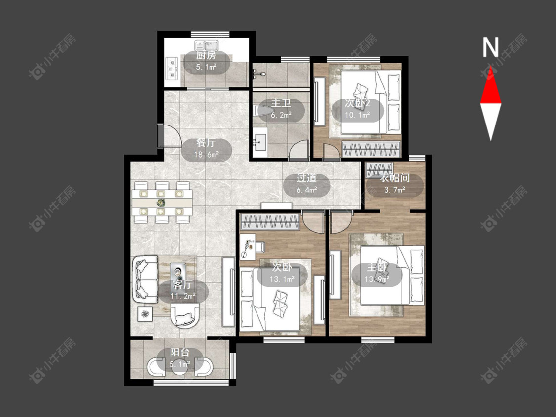 常州富民花园在售二手房源户型图_小牛看房