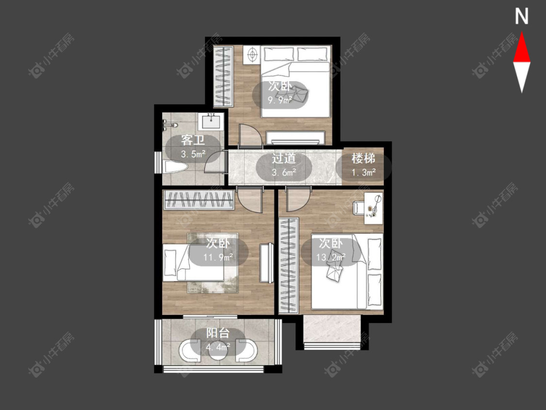 河景花园房源户型图 常州河景花园在售二手房源户型图_小牛看房