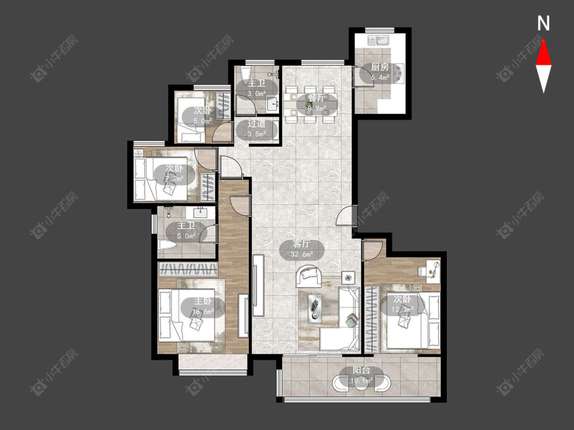 常州五星星韵城在售二手房源户型图_小牛看房