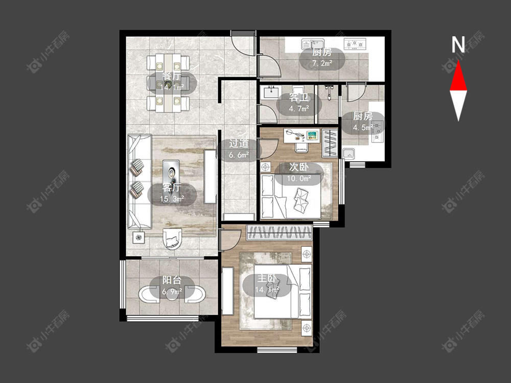 常州星河国际六区在售二手房源户型图_小牛看房