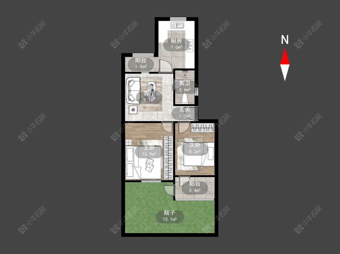 常州红梅西村在售二手房源户型图_小牛看房