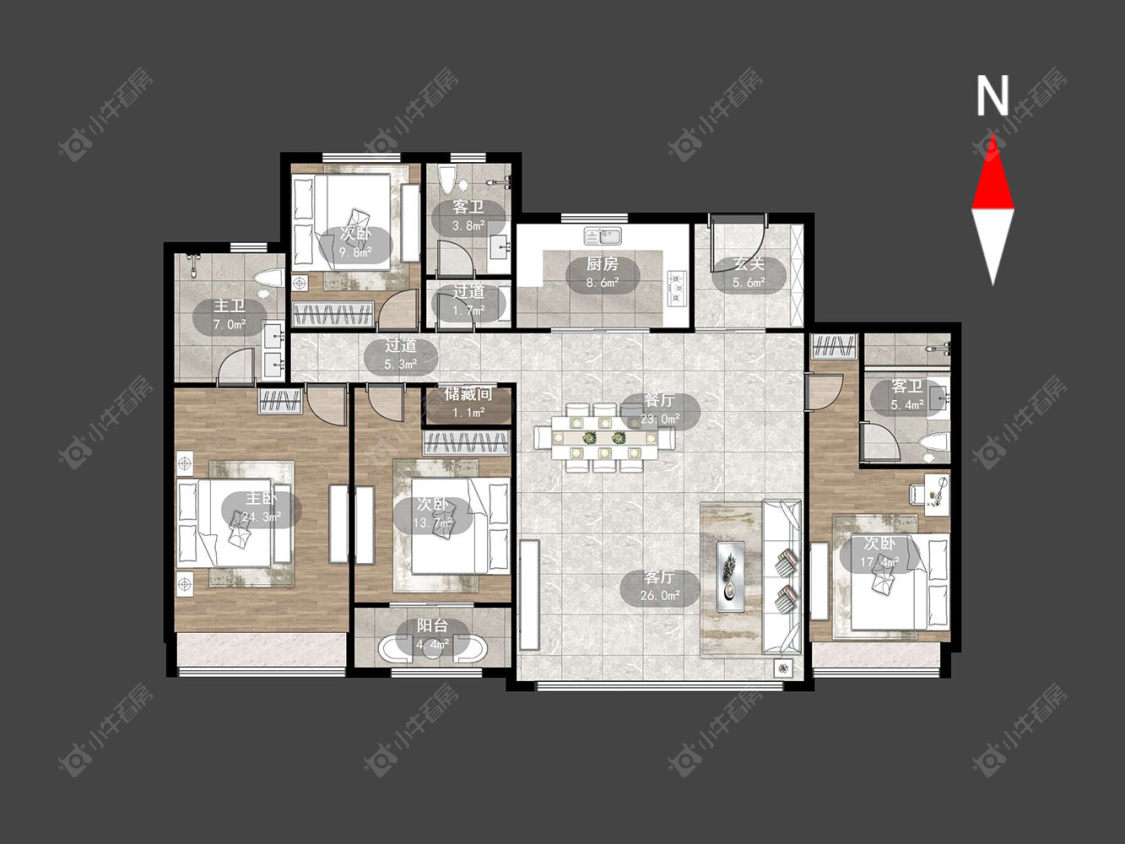 常州嘉宏一江风华在售二手房源户型图_小牛看房