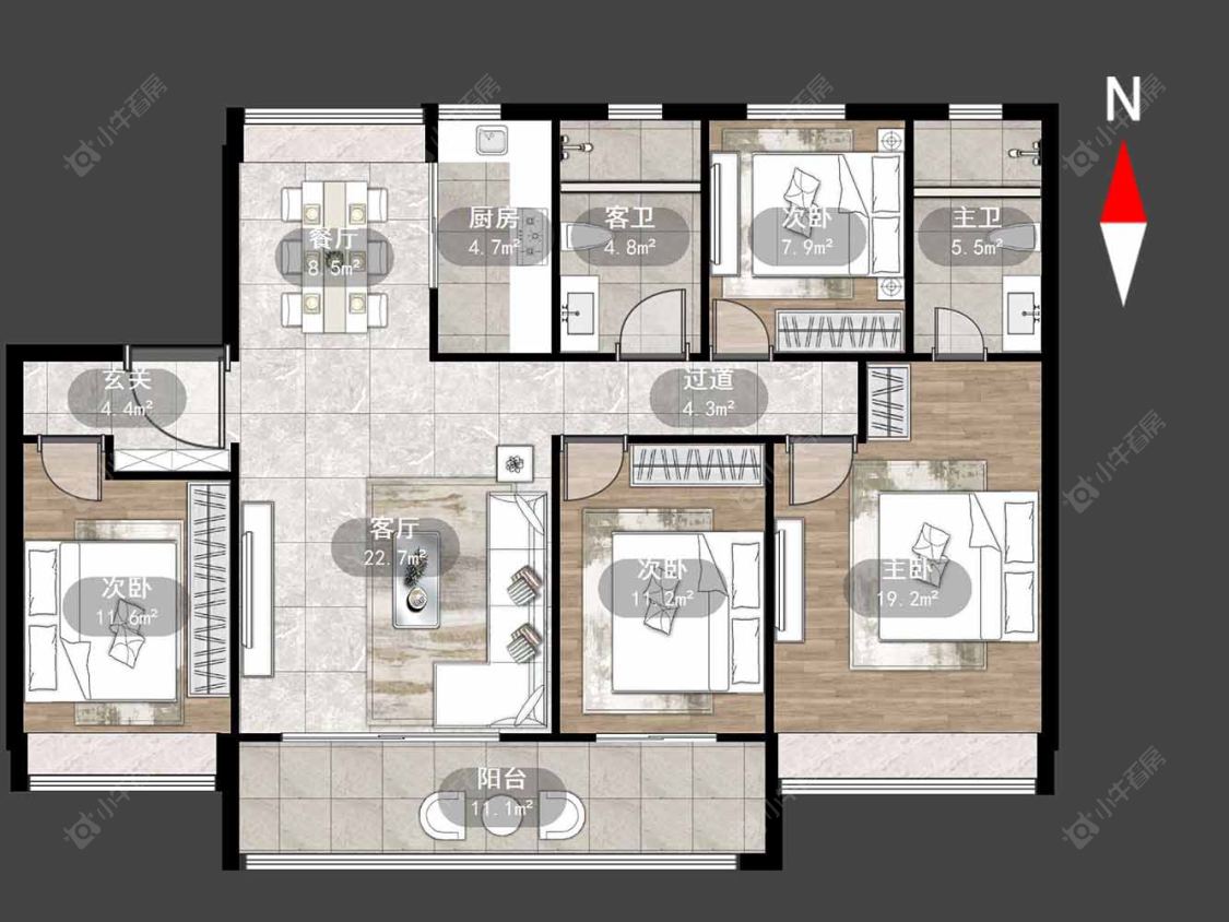 常州港龙大发龙悦府在售二手房源户型图_小牛看房