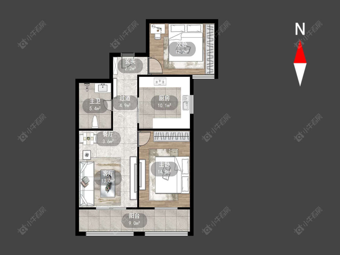 常州太湖明珠苑南苑在售二手房源户型图_小牛看房