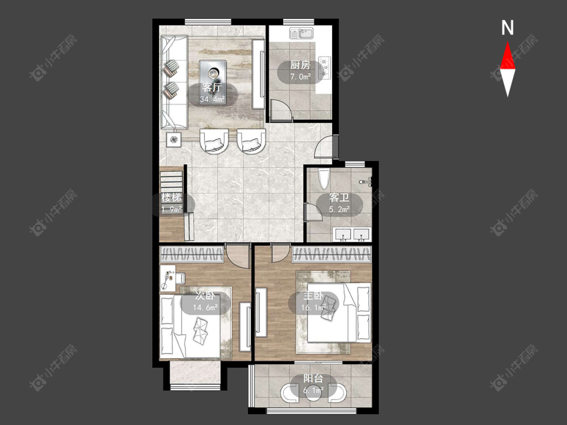 常州鑫福苑一期在售二手房源户型图_小牛看房