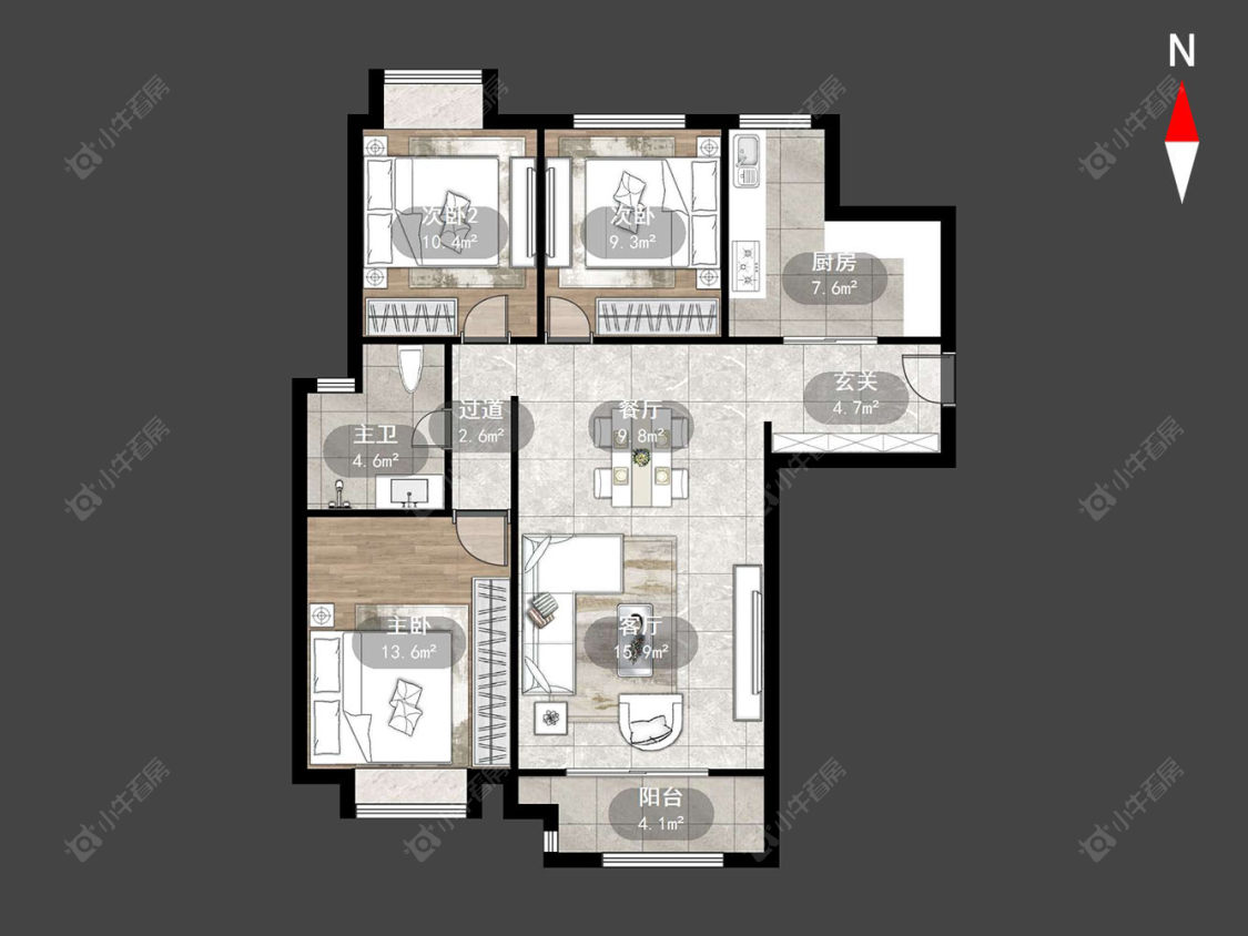 常州景瑞英郡在售二手房源户型图_小牛看房