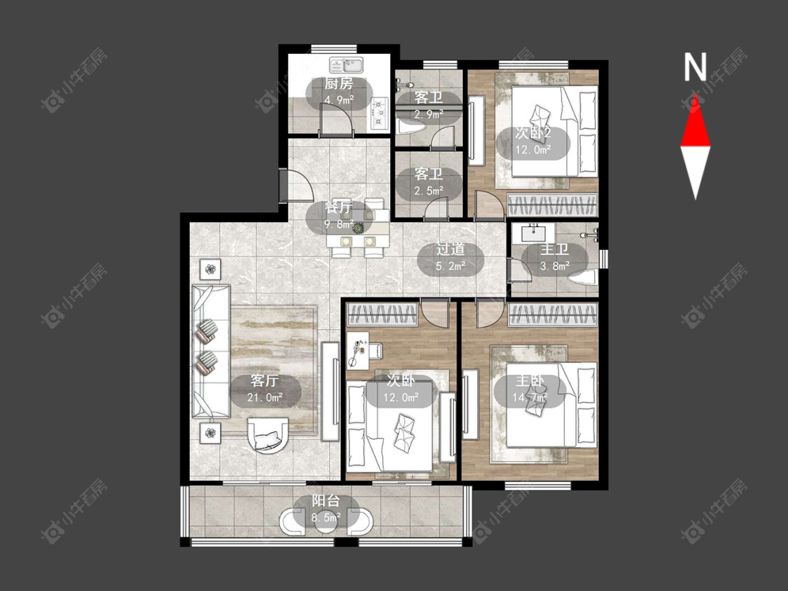 百馨苑南苑房源户型图 常州百馨苑南苑在售二手房源户型图_小牛看房