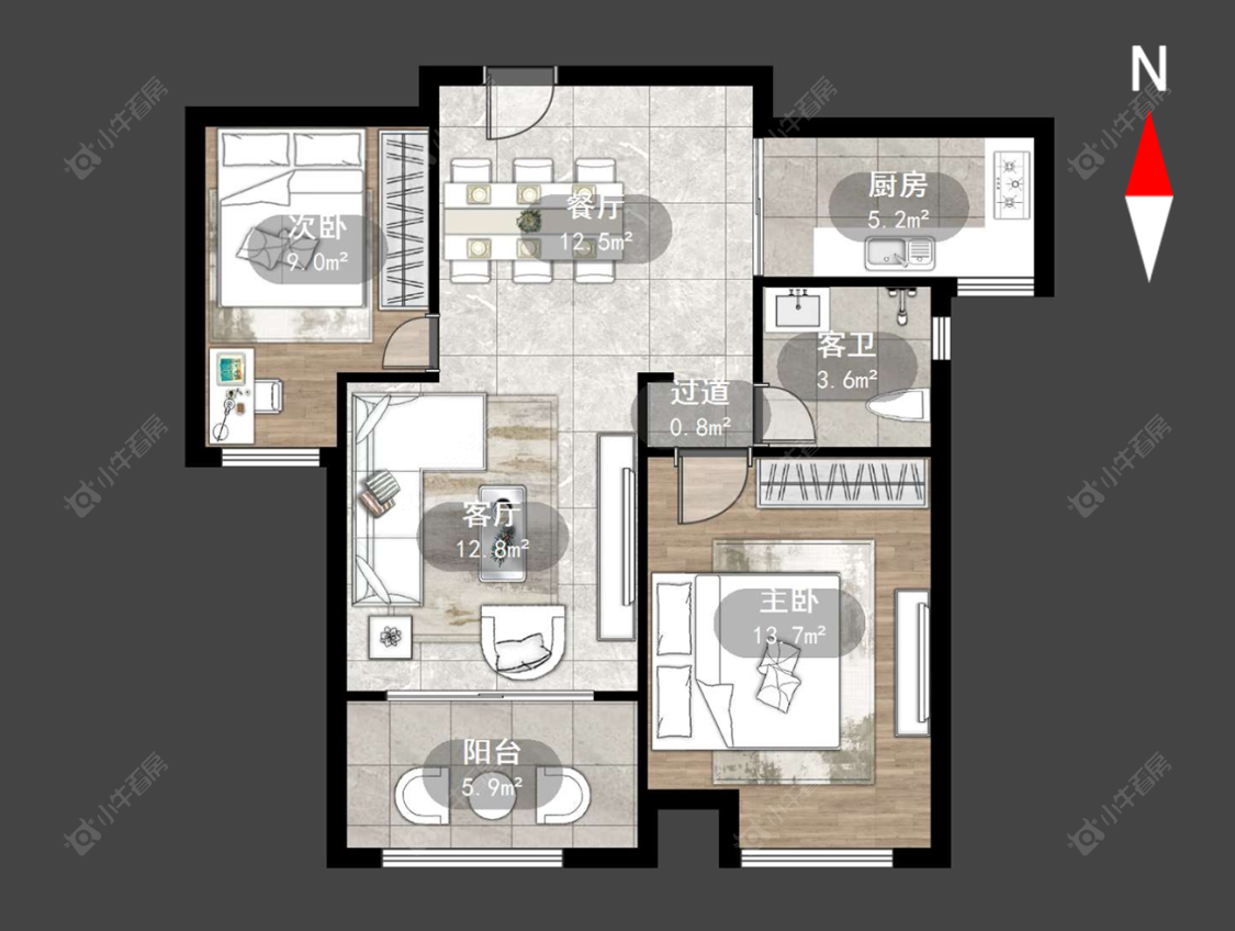 常州清水湾花园三期在售二手房源户型图_小牛看房