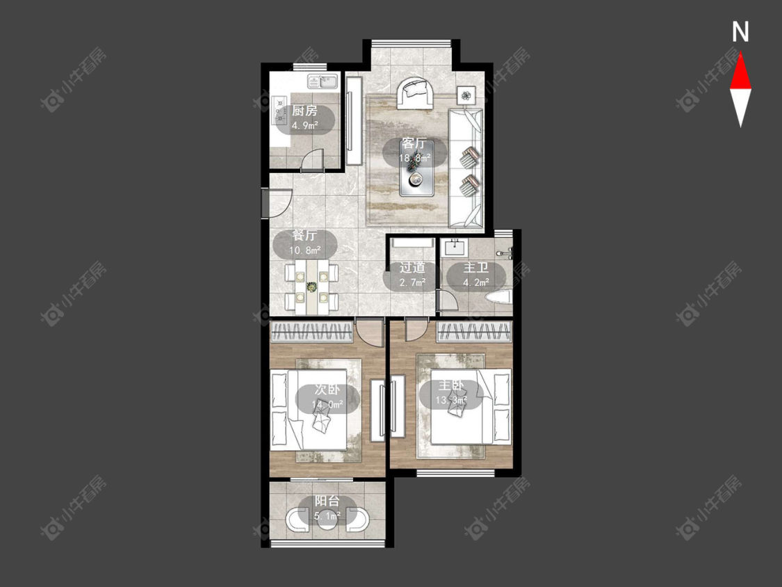 常州金玉苑在售二手房源户型图_小牛看房