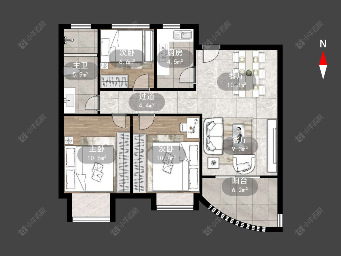 翡丽蓝湾房源户型图 常州翡丽蓝湾在售二手房源户型图_小牛看房