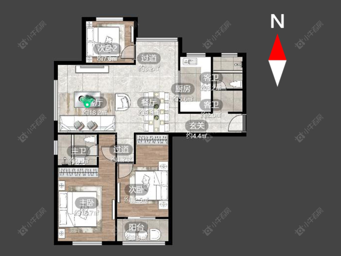 常州天山花园在售二手房源户型图_小牛看房