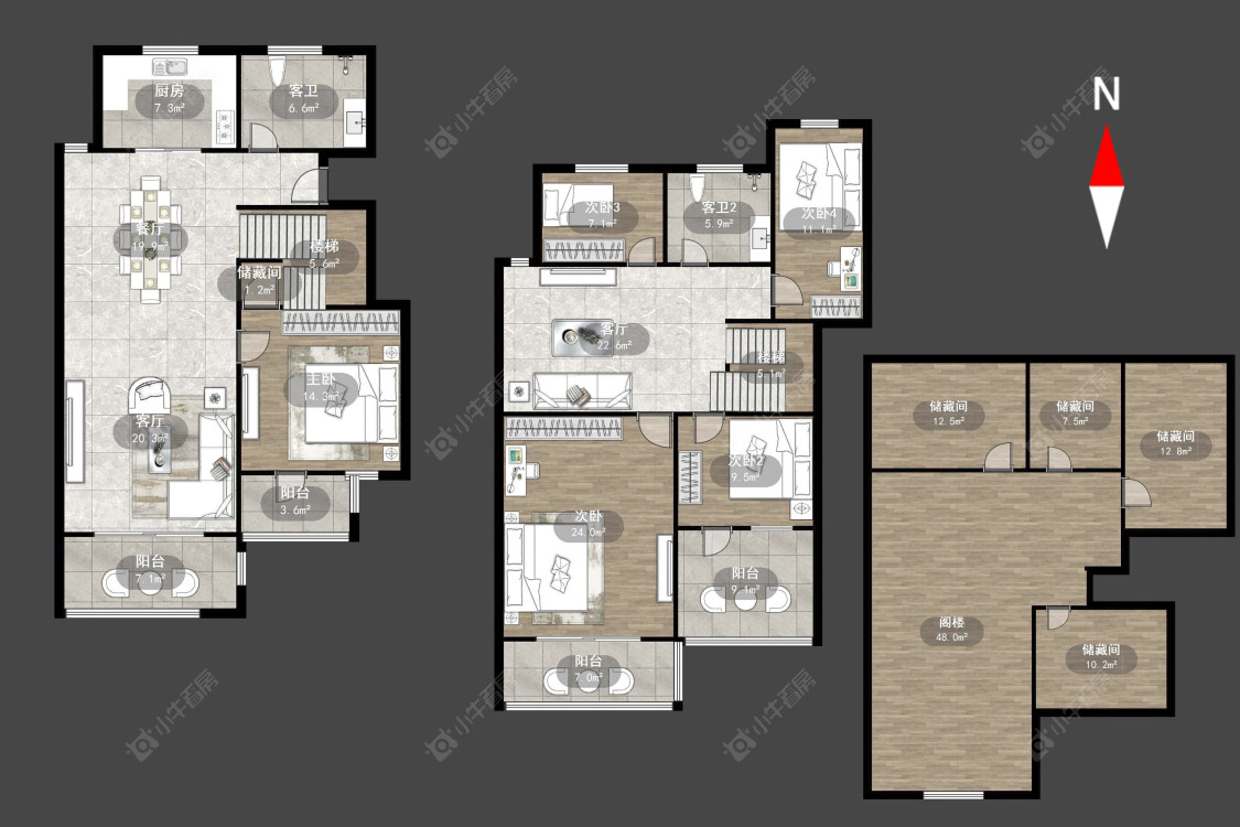 常州中凉花园在售二手房源户型图_小牛看房