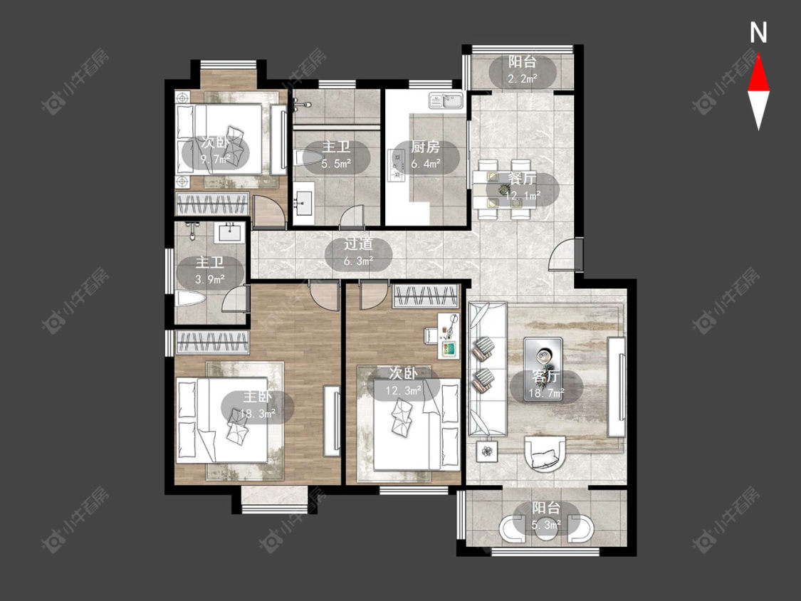 常州迎宾花园在售二手房源户型图_小牛看房