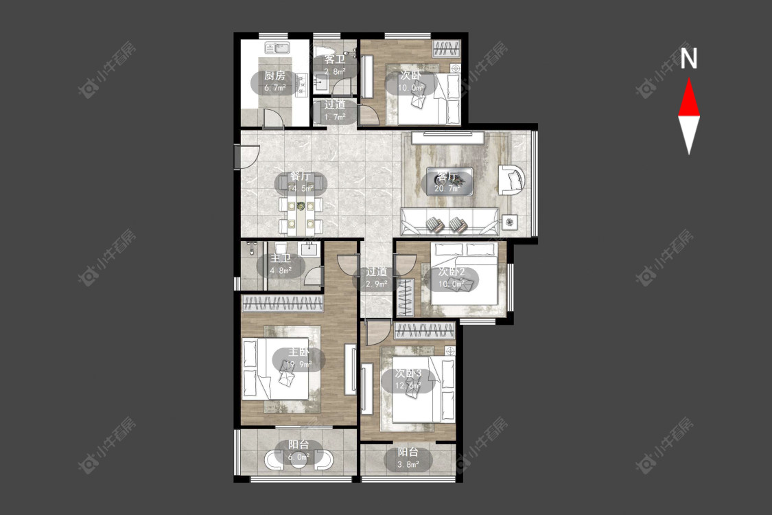 常州聚湖半岛在售二手房源户型图_小牛看房