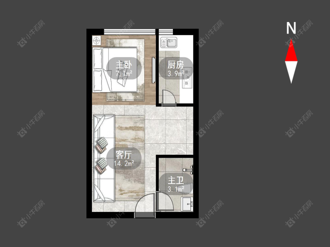 常州金百国际在售二手房源户型图_小牛看房