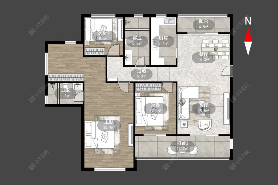 常州星河国际十区在售二手房源户型图_小牛看房