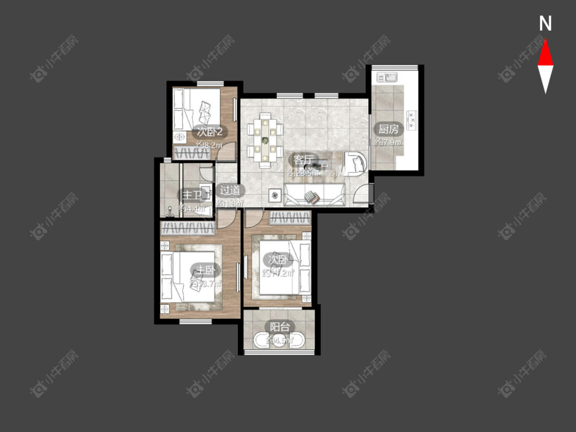 常州青枫公馆在售二手房源户型图_小牛看房