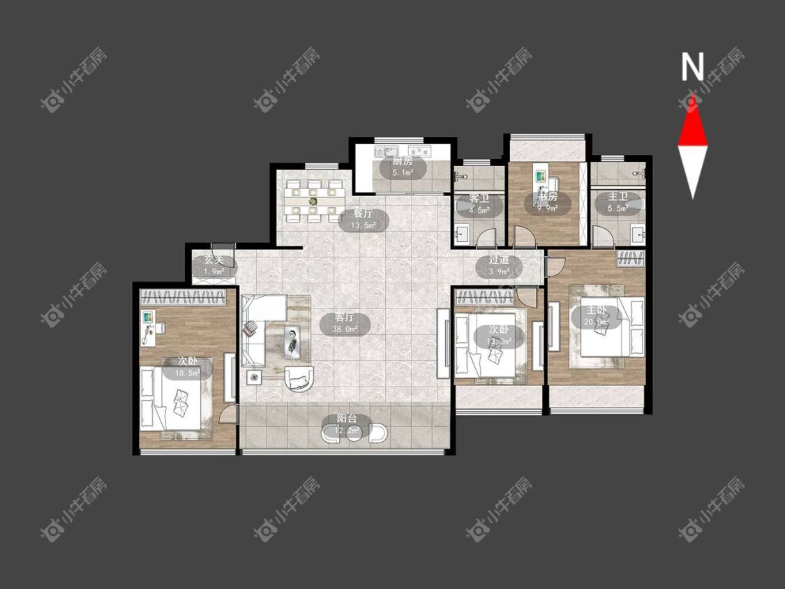 龙湖景粼天著房源室内图 常州龙湖景粼天著在租房源室内图_小牛看房