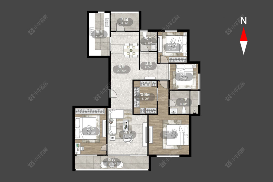 玉兰广场一期房源户型图 常州玉兰广场一期在售二手房源户型图_小牛看房